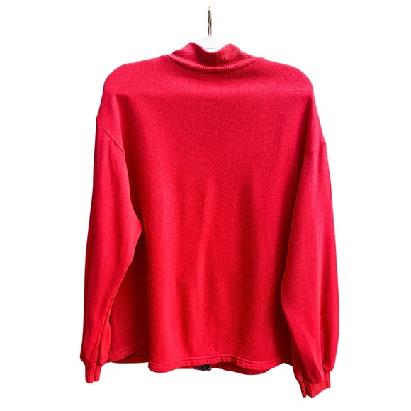 VTG 80s 90s CHERRY RED ZIP-UP JACKET STREETWEAR USA MADE APPEL WOMENS HOLIDAY - Picture 8 of 9